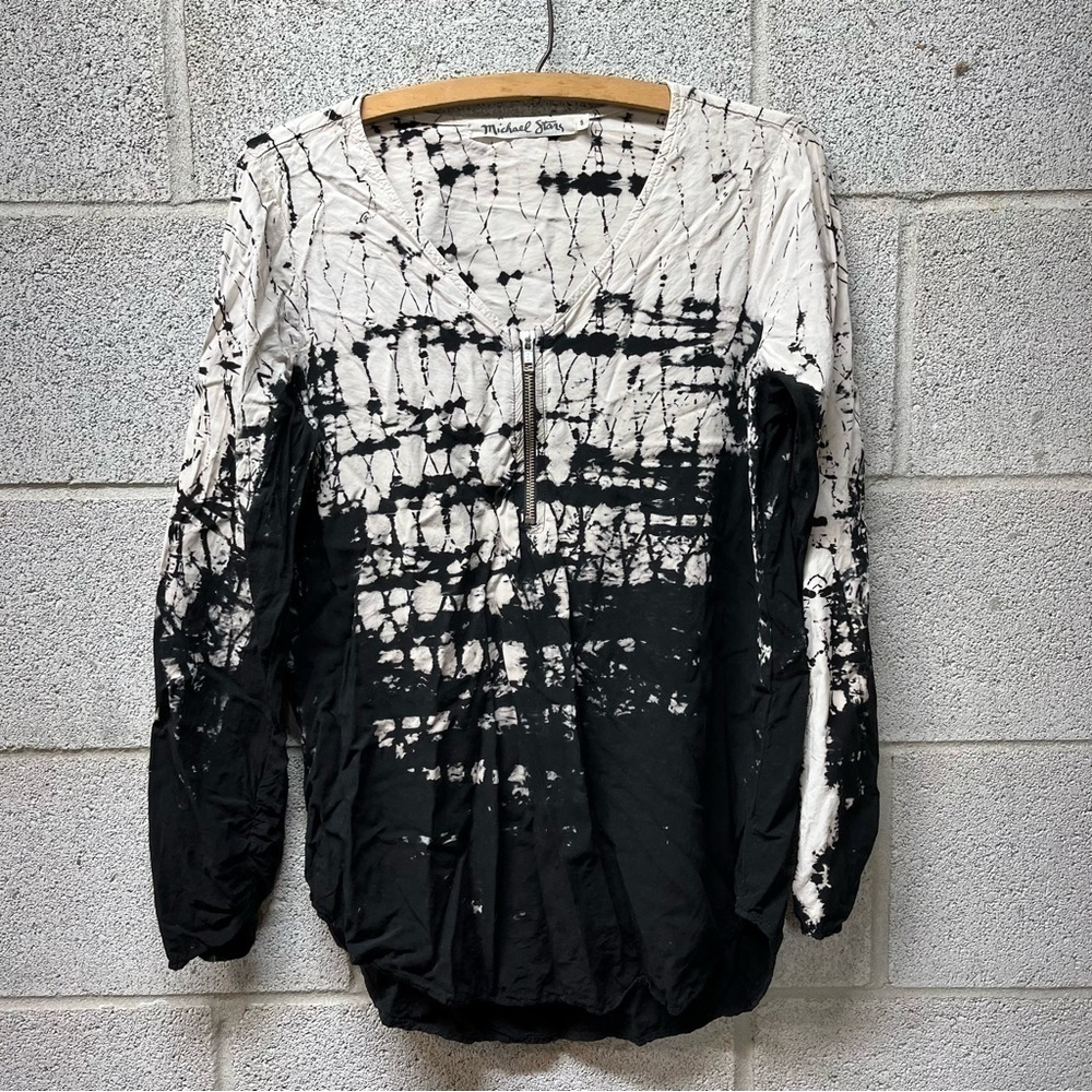 Michael Stars Zip Neck Blouse